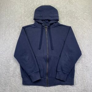 Foot Locker Mens Navy Blue ZipUp Hoodie Sweatshirt Size S Cotton Polyester Blend